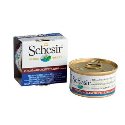 SCHESIR CAT NATURAL TONNO/ALICI/RISO GR 85
