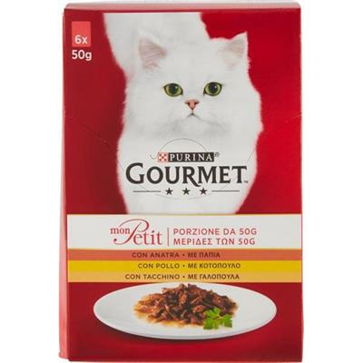 GOURMET MON PETIT POLLAME/ANATRA/POLLO/TACCHINO GR 50X6