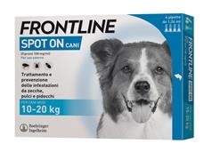 FRONTLINE SPOT-ON CANI 10/20 - 4 PIPETTE FINO AD ESAURIMENTO