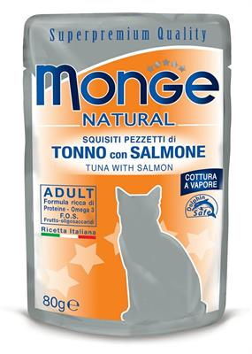 MONGE CAT BUSTE TONNO/SALMONE 24 X GR 80