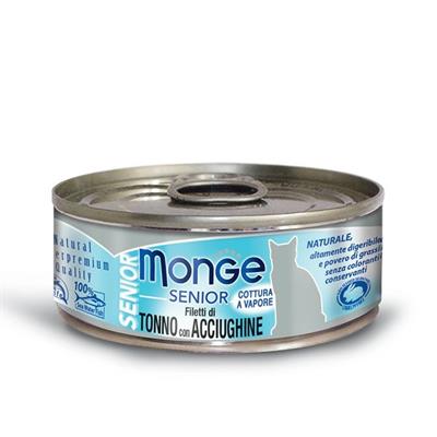 MONGE CAT SENIOR TONNO/ACCIUGHINE JELLY GR 80