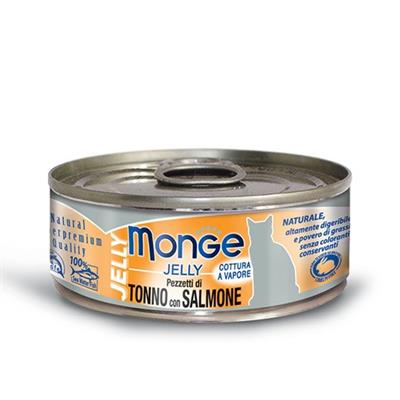 MONGE CAT TONNO BONITO/SALMONE JELLY GR 80