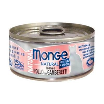 MONGE CAT TONNO/POLLO/GAMBERETTI GR 80