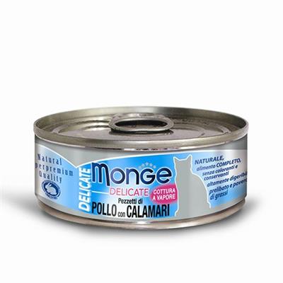 MONGE CAT POLLO/CALAMARI DELICATO GR 80