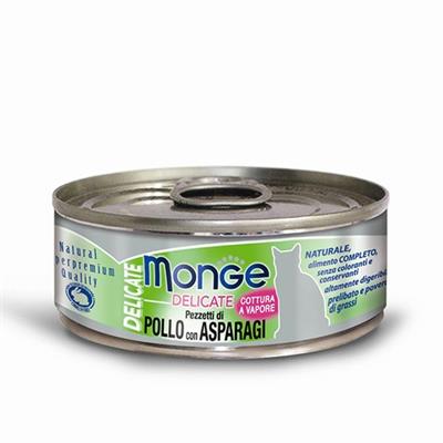 MONGE CAT POLLO/ASPARAGI DELICATO GR 80