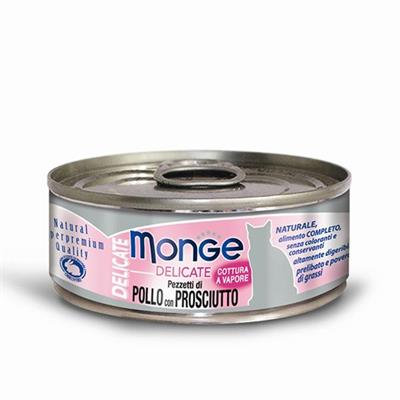MONGE CAT POLLO/PROSCIUTTO DELICATO GR 80