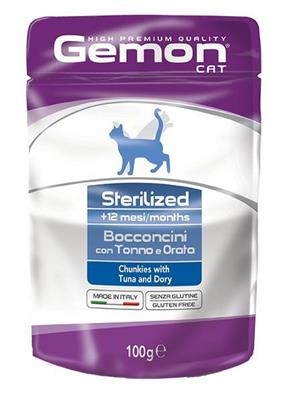 GEMON CAT BST BOCCONI STERILIZED TONNO/ORATA 24 X GR 100
