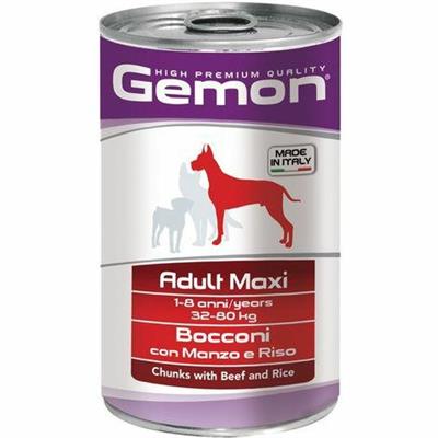 GEMON DOG MAXI BOCCONI MANZO/RISO 12 X GR 1250
