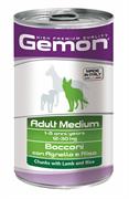 GEMON DOG MEDIUM BOCCONI AGNELLO/RISO 12 X GR 1250