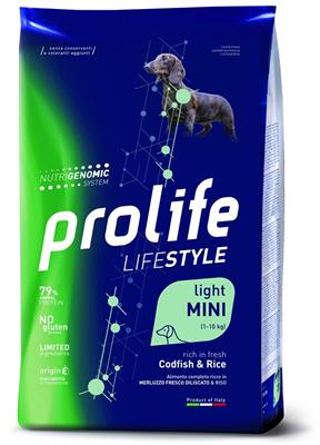 PROLIFE DOG LIFESTYLE MINI LIGHT MERLUZZO/RISO GR 600