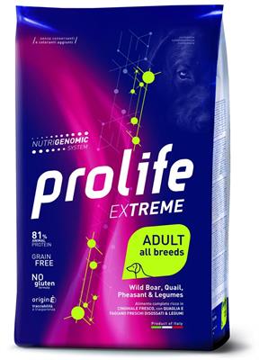 PROLIFE DOG EXTREME CINGHIALE/QUAGLIA/FAGIANO/LEGUMI KG 10
