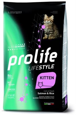 PROLIFE CAT LIFESTYLE KITTEN SALMONE/RISO KG 1,5