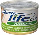 LIFECAT RICETTE TONNO/POLLO/FEGATINI GR 150