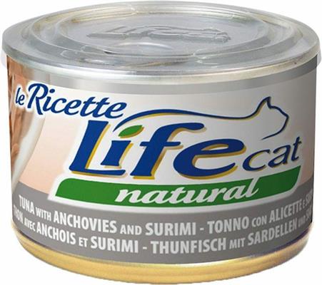 LIFECAT RICETTE TONNO/ALICI/SURIMI GR 150