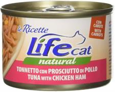 LIFECAT RICETTE TONNO/PROSCIUTTO/POLLO/CAROTE GR 150