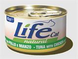 LIFECAT NEW TONNO/POLLO/MANZO GR 85