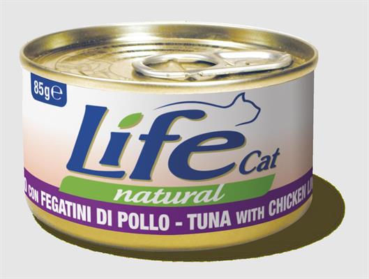 LIFECAT NEW TONNO/FEGATINI DI POLLO GR 85