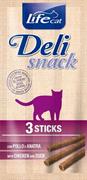 LIFECAT SNACK ANATRA/POLLO 3 STICK X GR 15