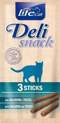 LIFECAT SNACK SALMONE/TROTA 3 STICK X GR 5