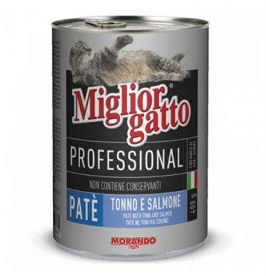 MIGLIOR GATTO PATE' TONNO/SALMONE 24 X GR 400