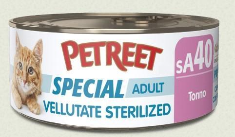 PETREET VELLUTATA STERILIZED TONNO GR 70