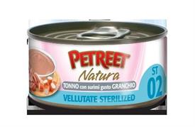 PETREET VELLUTATA STERILIZED TONNO/GRANCHIO GR 70