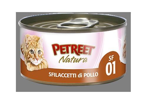 PETREET NATURAL SFILACCETTI POLLO GR 70