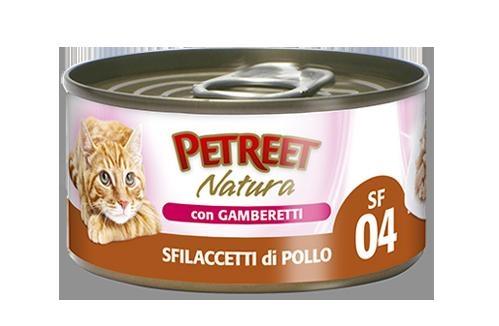 PETREET NATURAL SFILACCETTI POLLO/GAMBERETTI GR 70