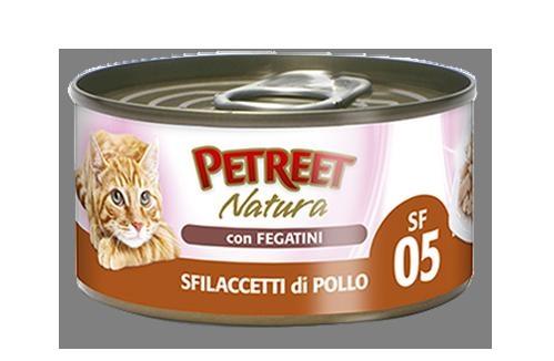 PETREET NATURAL SFILACCETTI POLLO/FEGATO GR 70
