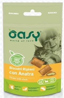 OASY CAT BISCOTTI RIPIENI ANATRA GR 60