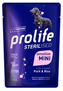 PROLIFE DOG UM STERILIZED BUSTE MINI MAIALE/RISO 10 X GR 100 NEW