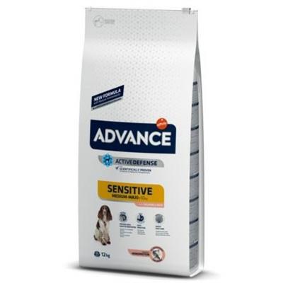 ADVANCE DOG SENSITIVE MEDIUM/MAXI SALMONE/RISO KG 12