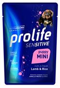 PROLIFE DOG UM SENSITIVE BUSTE PUPPY MINI AGNELLO 10 X GR 100 NEW