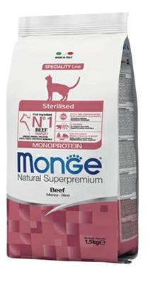 MONGE CAT STERILIZED MONO MANZO KG 1,5