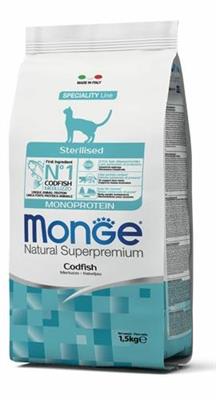 MONGE CAT STERILIZED MONO MERLUZZO KG 1,5