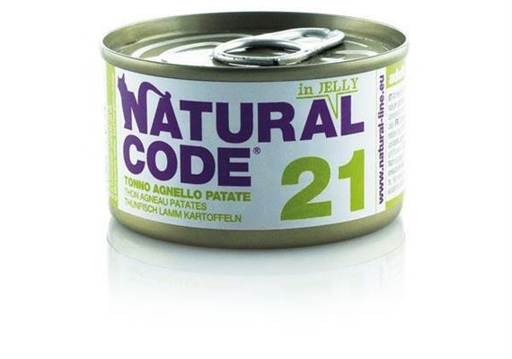 NATURAL CODE 21 CAT TONNO/AGNELLO/PATATE GR 85