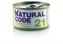 NATURAL CODE 21 CAT TONNO/AGNELLO/PATATE GR 85