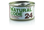 NATURAL CODE 24 CAT TONNO/MANZO/VERDURE GR 85