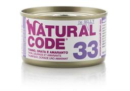 NATURAL CODE 33 CAT TONNO/ORATA/MELA JELLY GR 85