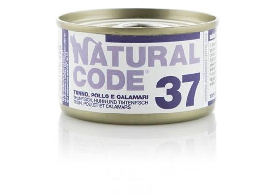 NATURAL CODE 37 CAT TONNO/POLLO/CALAMARI GR 85