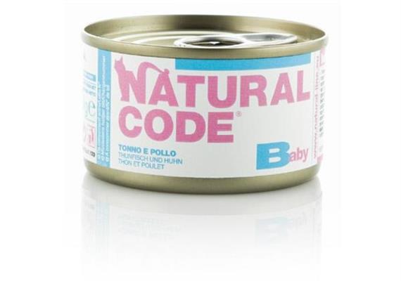 NATURAL CODE CAT KITTEN BABY TONNO/POLLO GR 85