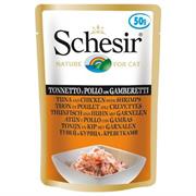 SCHESIR CAT BUSTE TONNETTO/POLLO/GAMBERETTI 20 X GR 85 NEW