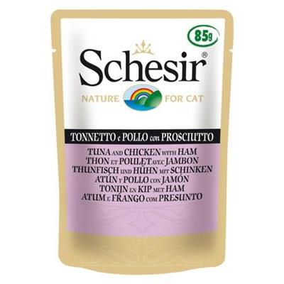 SCHESIR CAT BUSTE TONNETTO/POLLO/PROSCIUTTO 20 X GR 85 NEW