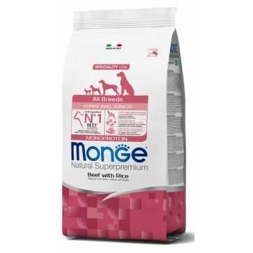 MONGE DOG PUPPY/JUNIOR MANZO/RISO KG 12