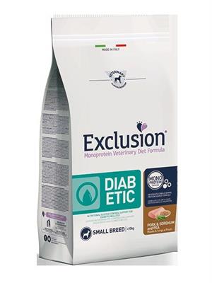 EXCLUSION DOG DIABETIC MINI MAIALE/PISELLI KG 2