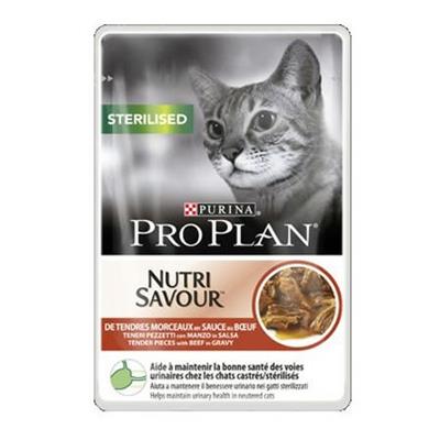 PRO PLAN CAT BUSTE STERILIZED SALSA MANZO 26 x GR 85 NEW