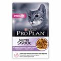 PRO PLAN CAT BUSTE DELICATE SALSA TACCHINO 26 x GR 85 NEW
