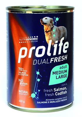 PROLIFE DOG UM DUAL MEDIUM/LARGE SALMONE GR 400 NEW