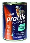 PROLIFE DOG UM DUAL MEDIUM/LARGE SALMONE GR 400 NEW