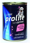 PROLIFE DOG UM SENSITIVE PUPPY MEDIUM/LARGE AGNELLO GR 400 NEW